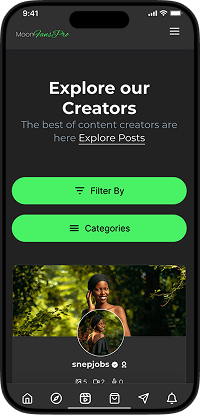 Fanvue clone user app creator discovery screen