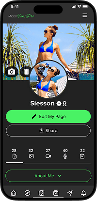Fanvue clone user app profile management screen