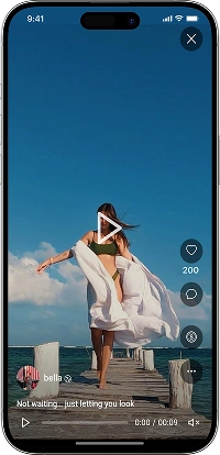 OnlyFans clone short video screen with vertical content playback
