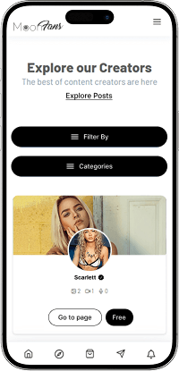 Patreon clone creator discovery screen with creator directory