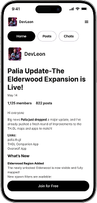 Patreon clone creator post details page with membership content updates