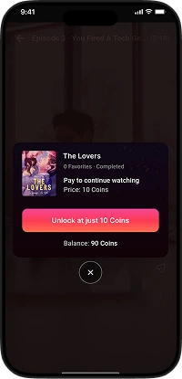 ReelShort clone user app premium episode unlock screen