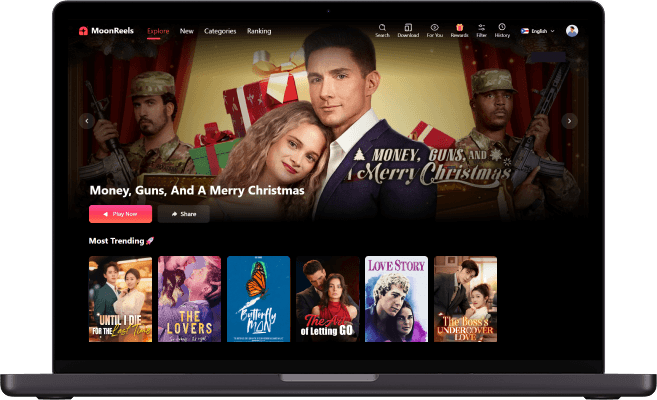 ReelShort clone web homepage screen displaying featured short dramas