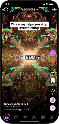 TikTok Clone short video feed displaying trending content with engagement and sharing features