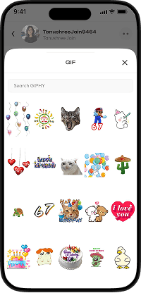 TikTok Clone sticker and emoji library for enhancing videos and user-generated content