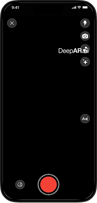Clapper clone in-app camera featuring AR filters, effects, and video recording tools