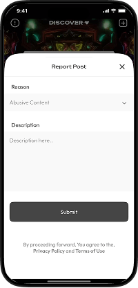 Clapper clone report content popup for reporting abusive posts with reason