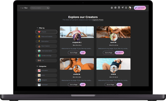 Fanfix clone creator discovery screen
