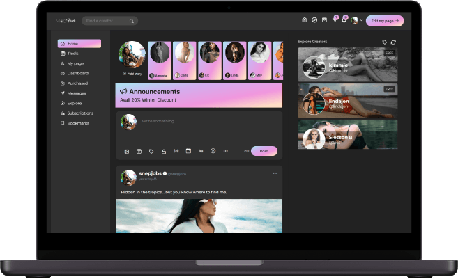 Fanfix clone creator home feed screen