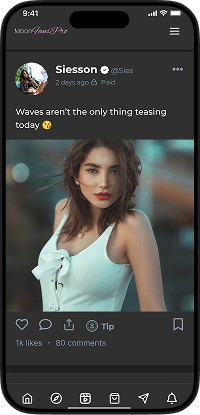 Fanfix clone user app social feed screen