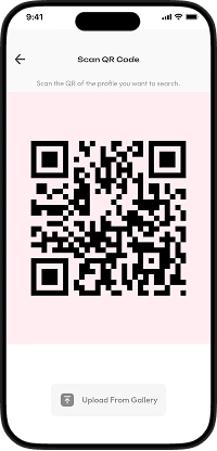 RedNote clone QR code scanner screen