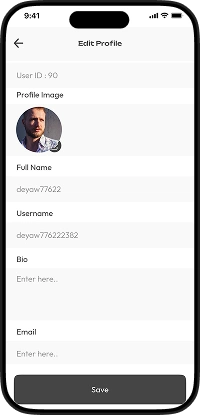 RedNote clone edit profile screen