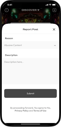 RedNote clone report post screen