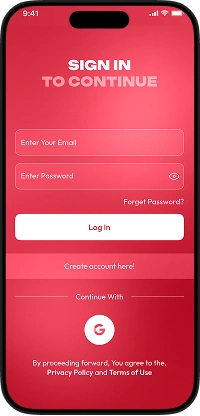 RedNote clone user login screen