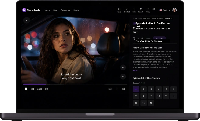 DramaBox clone web app video player screen with episode playback