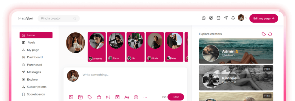 JustForFans Clone script